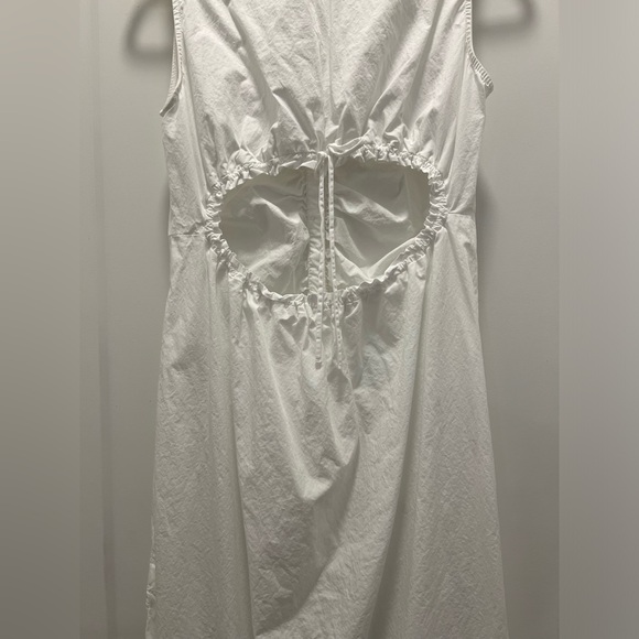 Zara white cutout midi shirt dress - M - Picture 4 of 6